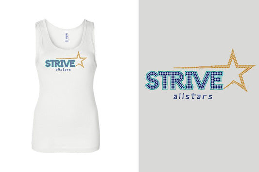 Rhinestones STRIVE allstars logo stones Youth Tank