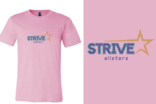 Rhinestones STRIVE allstars logo stones Unisex t-shirt