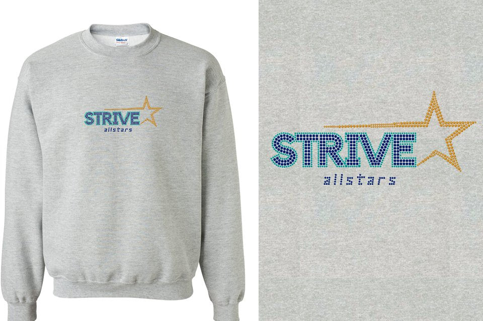 Rhinestones STRIVE allstars logo stones Unisex Crewneck Sweatshirt