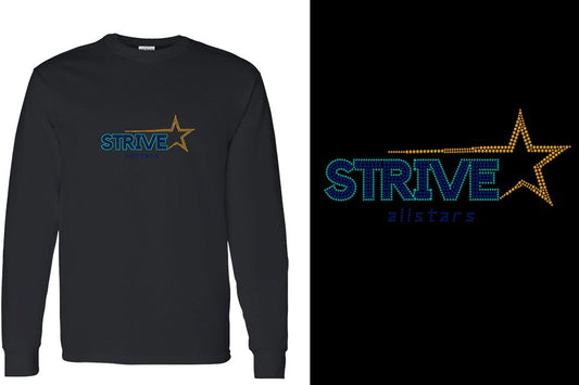 Rhinestones STRIVE allstars logo stones Unisex Long Sleeve Tee